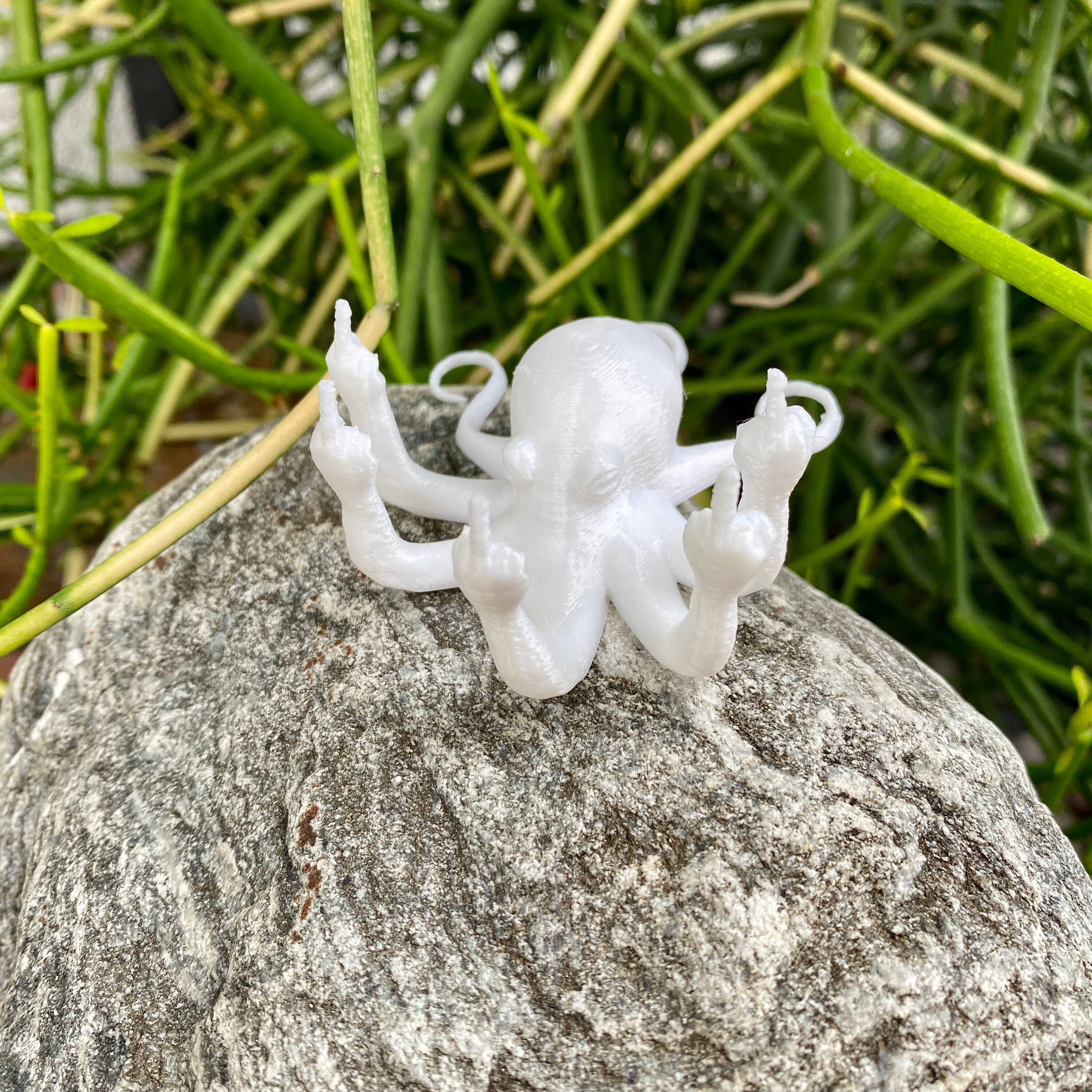 NumanPrints - Vente Cadeau amusant/original - Figurine NumanPrints Angry Octopus Fucktopus - Poulpe en colère avec doigt d'honneur7