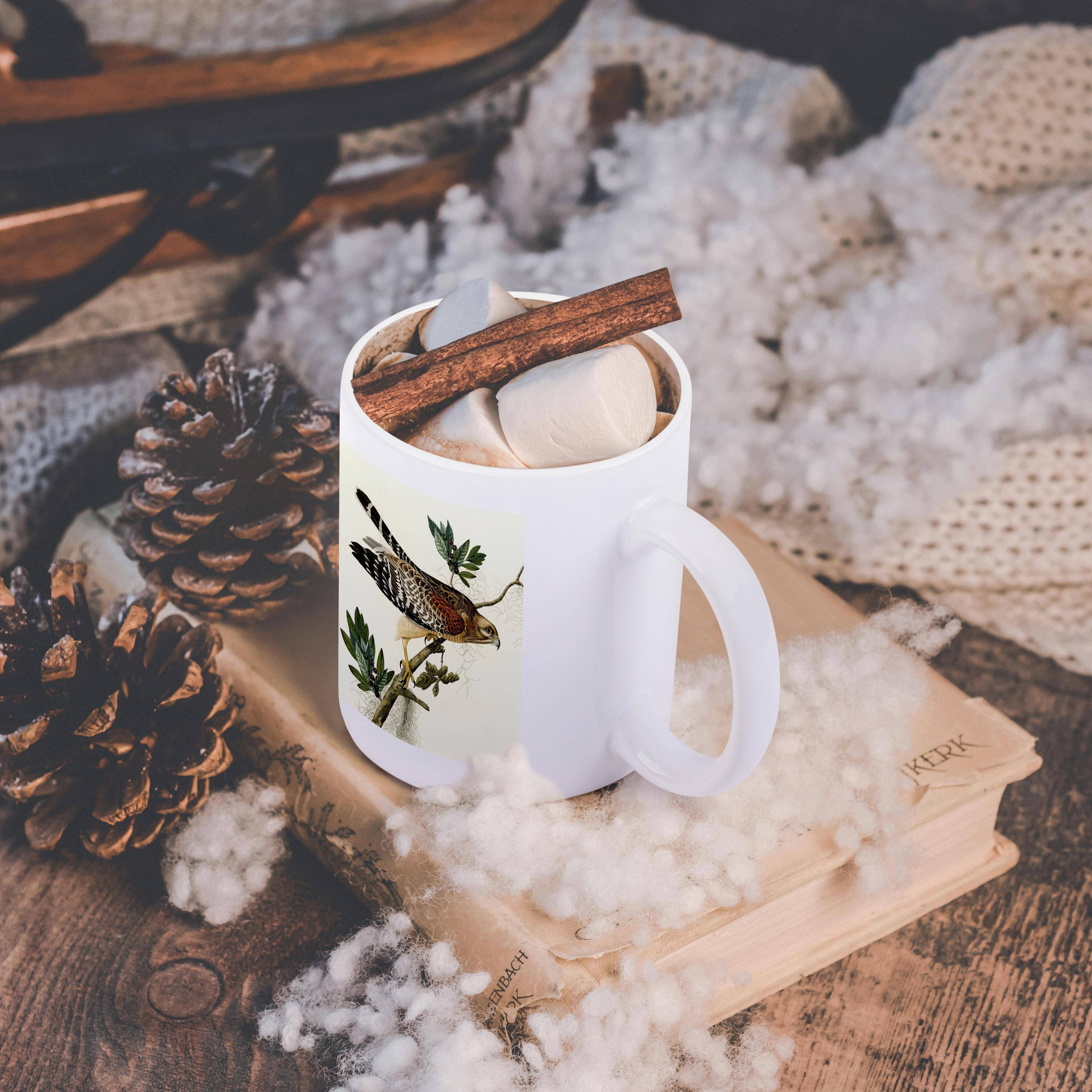 3dRose - Wholesale Coffee Mug - 3dRose, Red-shoulder Hawk Birds of Prey Audubon America Vintage Art Print, Mug11