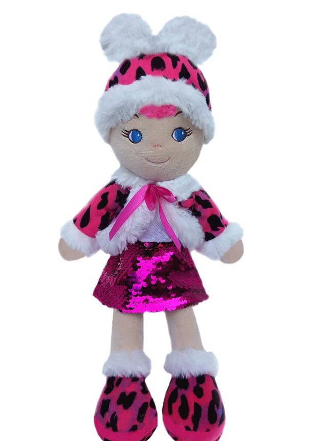 Leila pink Leopard baby doll for wholesale by GirlzNDollz