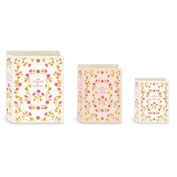 Conjunto de 3 caixas de livros encaixáveis GM - Floral Border por atacado de Maison Royal Garden
