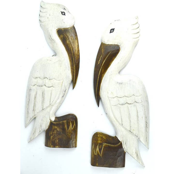 White Elephant - Wholesale Wall Accent - Set 2 Wall Pelican White