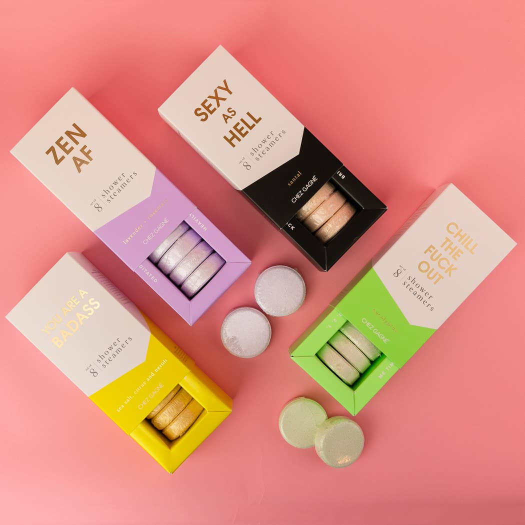 Chez Gagné - Wholesale Shower Steamer/Bomb - Zen AF - Aromatherapy Shower Steamers - Lavender - Set of 813