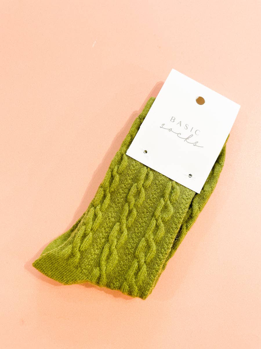 Angels Whisper Accessories – Engroshandel Strømper - Dame – Vinter Cable Woolen Crew Strømper11