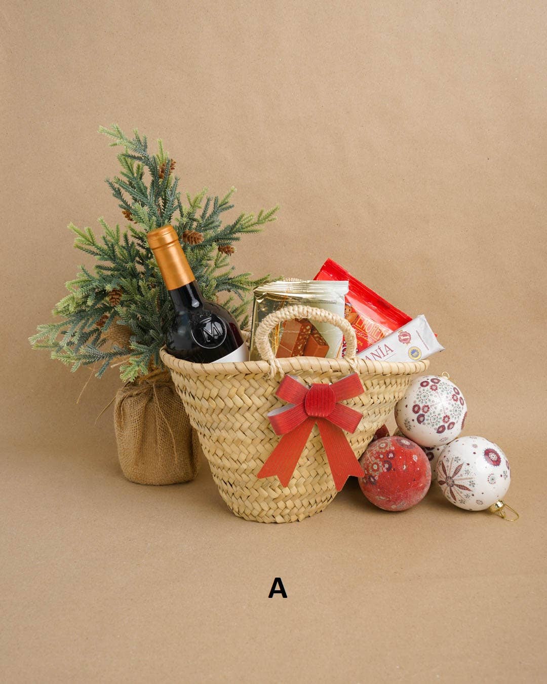High crafty - Wholesale Basket - Handcrafted Short Handle Palm Basket – Elegant Christmas Bas2
