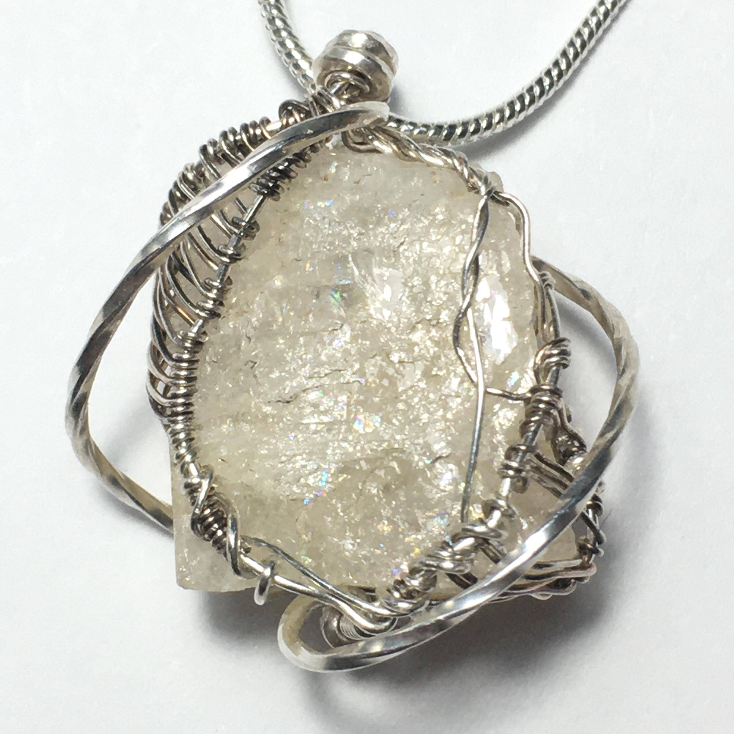 Wildheart Crystals - Wholesale Individual Charm/Pendant - Brazilian Phenacite Silver Wire-Wrap Pendant6