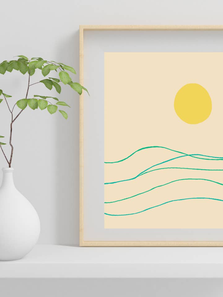 Simple Waves Print for wholesale by Sierra Rehrer Designs