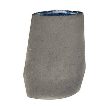 JARRO CÓNICO CERÂMICA CINZA 23 CM. por atacado de Aktual / Dekora Import S.A