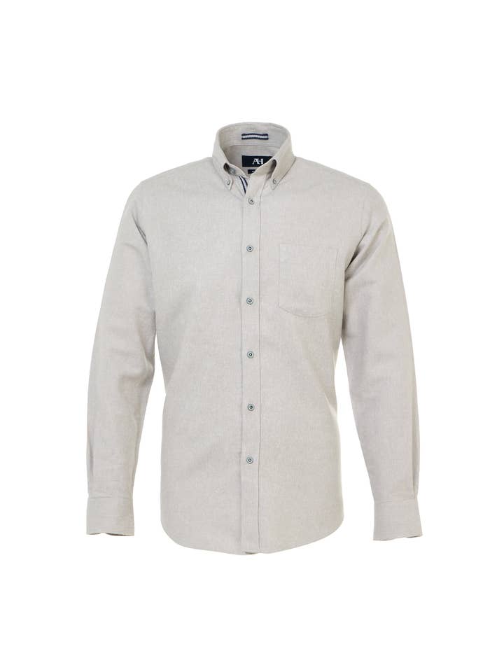 Grey EverFresh Flannel Sport Shirt for wholesale by American Heritage