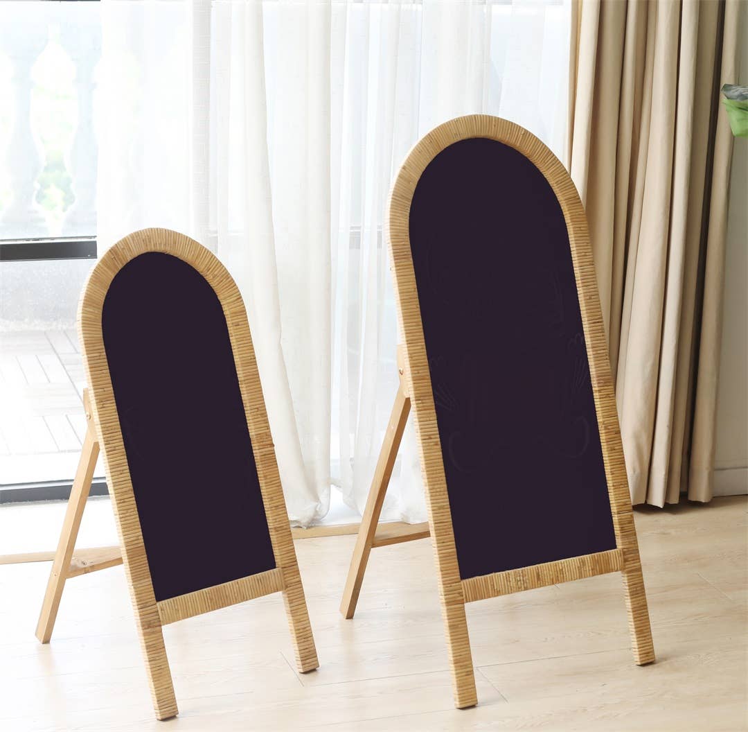 Cheungs Home Decor - Wholesale Chalkboard - Roussilon Curved Rattan Wrapped Standing Chalkboard17