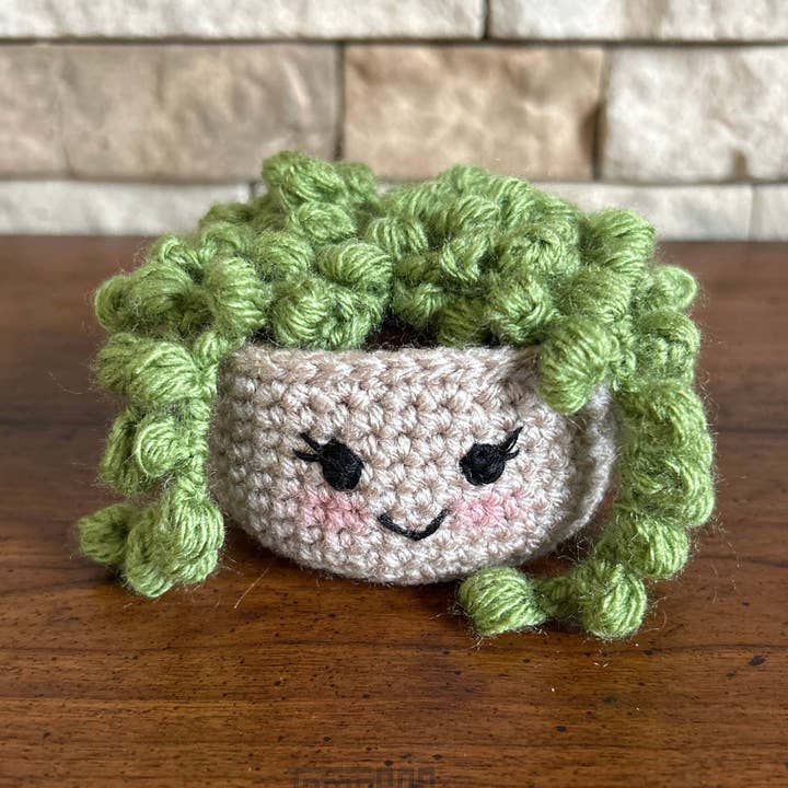 Collier de perles au crochet, jolie plante succulente, décoration de bureau pour la vente par TOMOPOD LLC