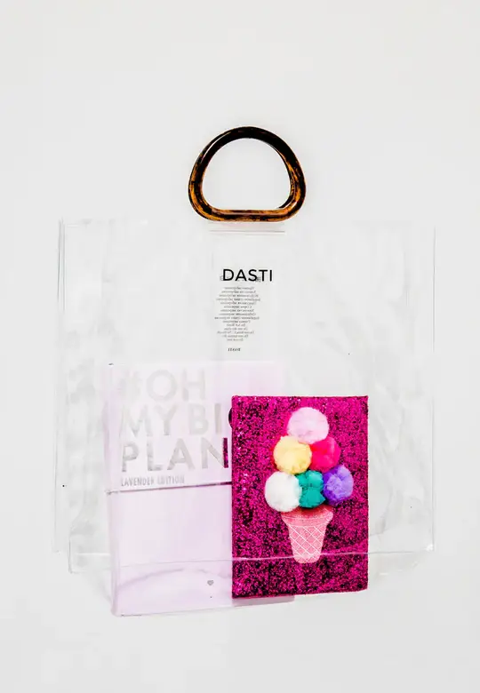 DASTI - Wholesale Tote Bag - Women's - Dasti Summer Vinyl PVC Handbag Wareproof Clear with Tortoise5