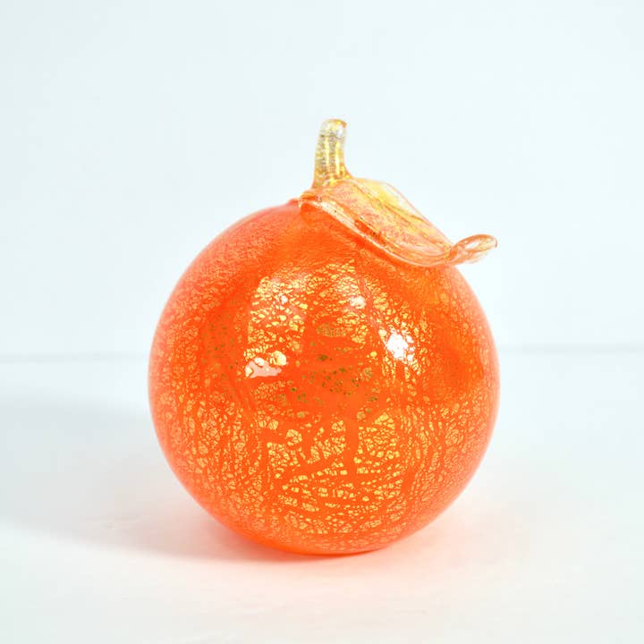 Via Graceffo - Wholesale Decorative Tabletop Object - Life-size Murano Glass Oranges, Blown Glass Fruit,