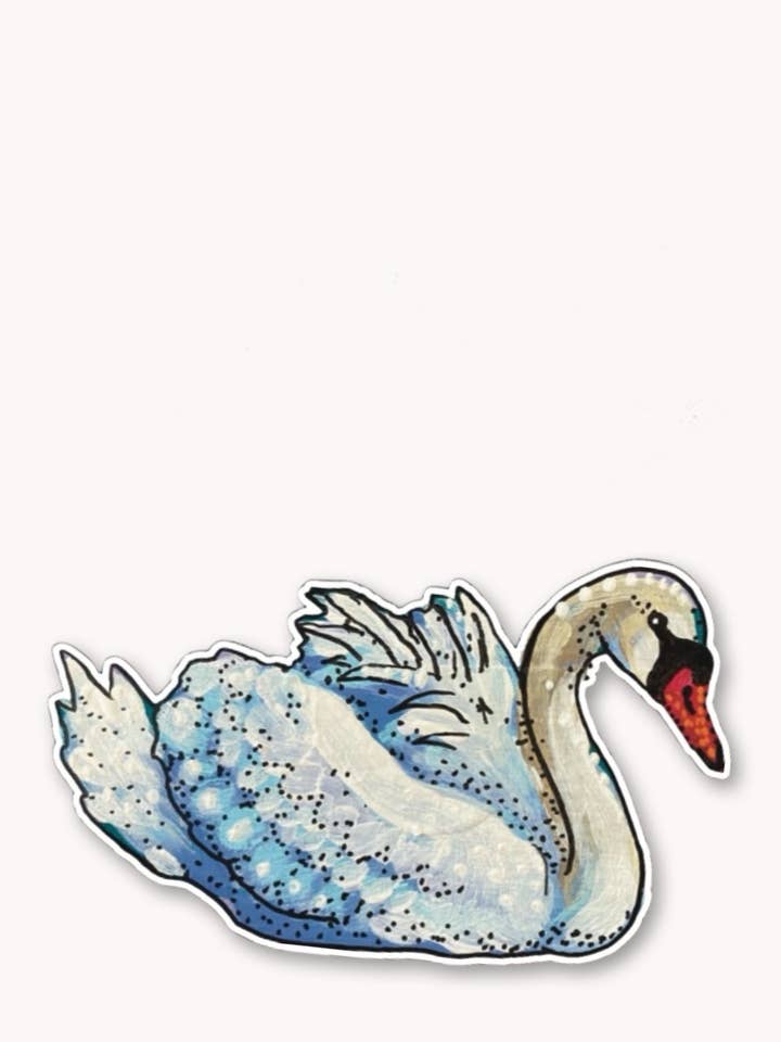 Swan Sticker for wholesale by Heather Freitas