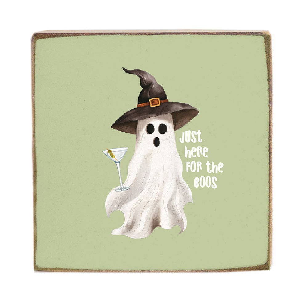 Rustic Marlin - Wholesale Sign - Just Here For The Boos Wood Block0