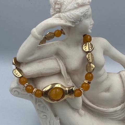 Bracciale elastico Color Pop placcato oro per la vendita all'ingrosso da parte di Volare