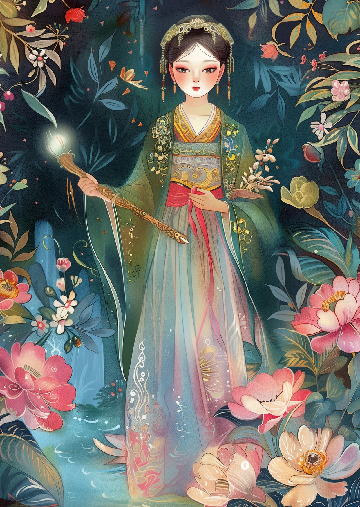 Fripperies - Wholesale Postcard - The Chinese Garden: Feel the Magic | Map Fripperies0