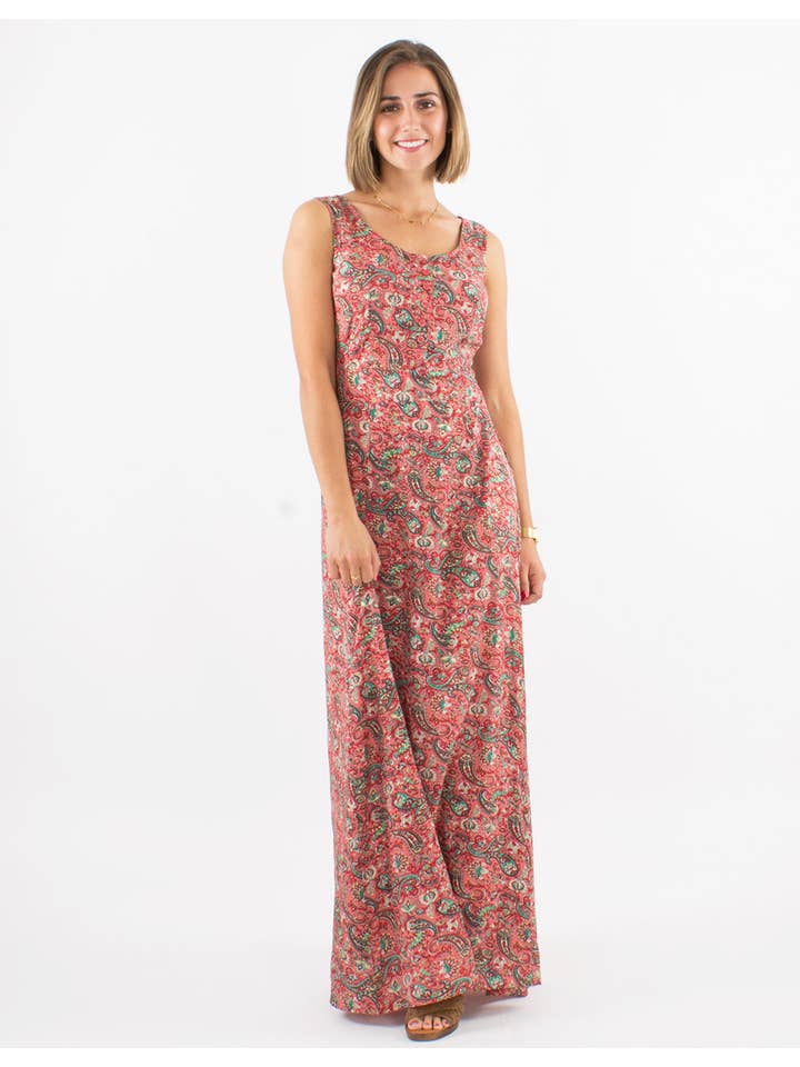 Coline - Wholesale Jurk - Dames - Coline mouwloze jurk met Cach-print van polyester2