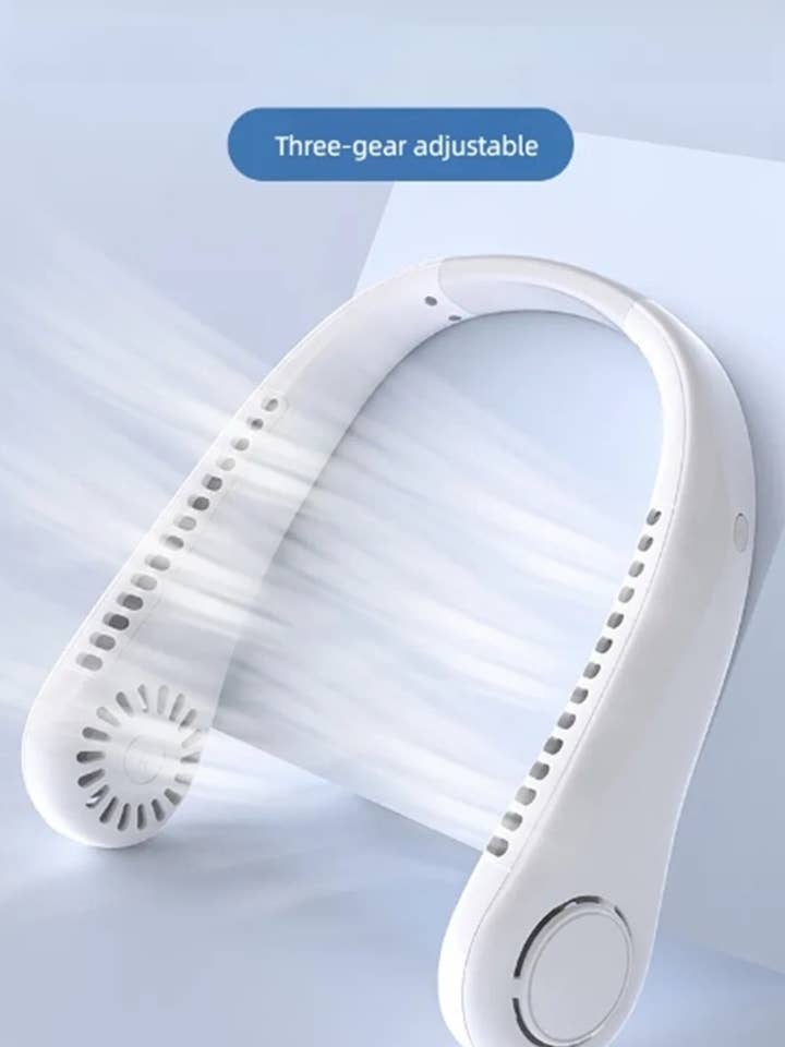 ..0815 Portable Hands Free Bladeless Neck Fan SI-26707 for wholesale by 42POPS