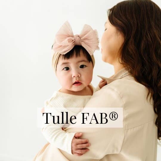 Baby Bling Bows - Wholesale Hair Bow - Baby - Baby Bling® Tulle FAB® soft nylon headband with tulle bow