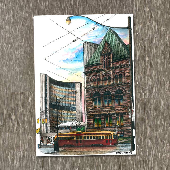 City Halls Toronto Fridge Magnet | Souvenir Toronto Magnets for wholesale by Totally Toronto Art/Sassy City Studio