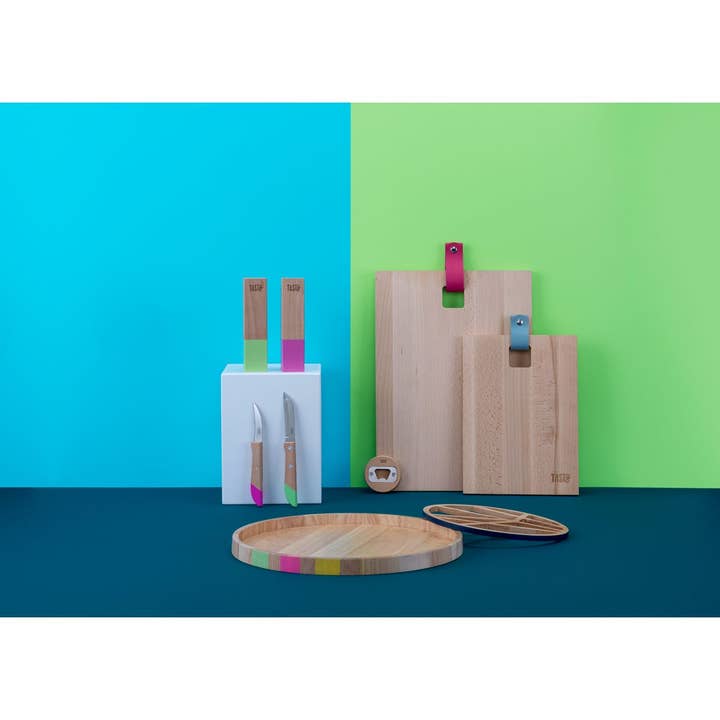 Zenker - Wholesale Cutting Board - Rectangular wooden cutting board 25 x 18 cm Tasty Green10