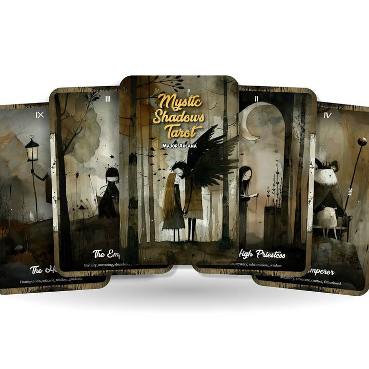 Mystic Shadows Tarot - 22 Major Arcana - Explore the hidden corners of your psyche - Divination tool - Major Arcana Cards for wholesale by Ibiza Tarot USA