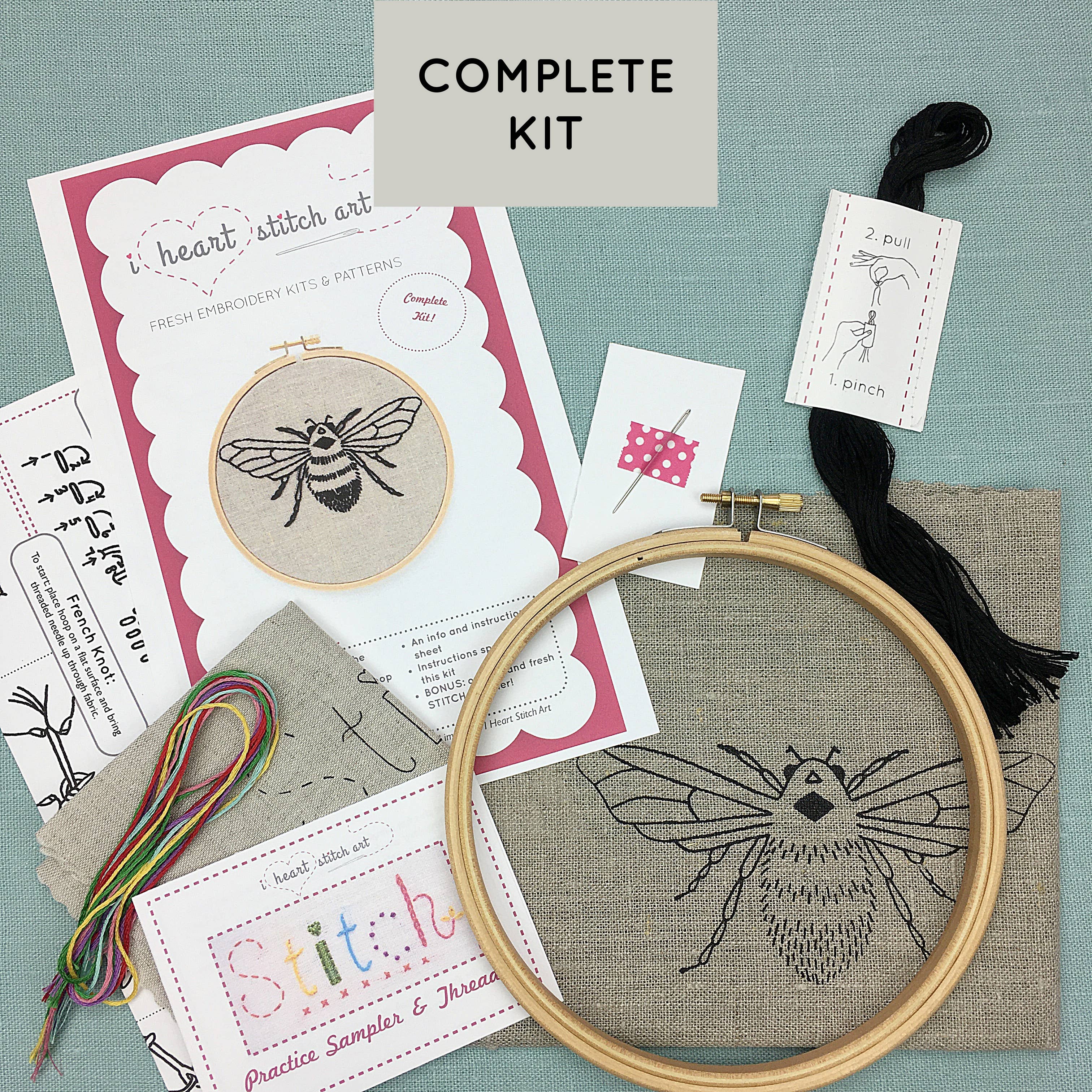I Heart Stitch Art - Vente Accessoire de broderie/point de croix - Kit de broderie abeille2