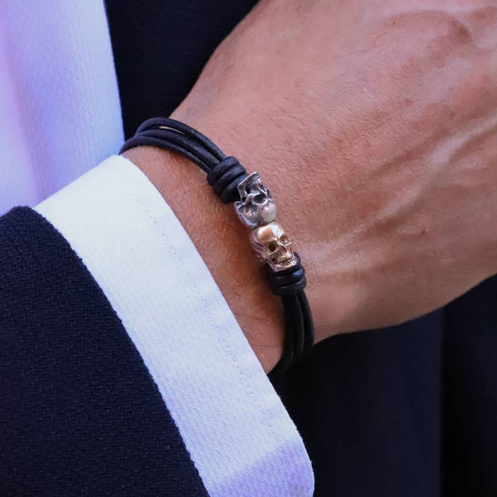 Bracelet Unisexe Crâne Flaherty pour la vente par PLATADEPALO