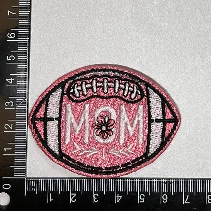 Aloe and Milk Boutique - Wholesale Patch - Football Mom Flower ball, game day, mom patch, sports patch