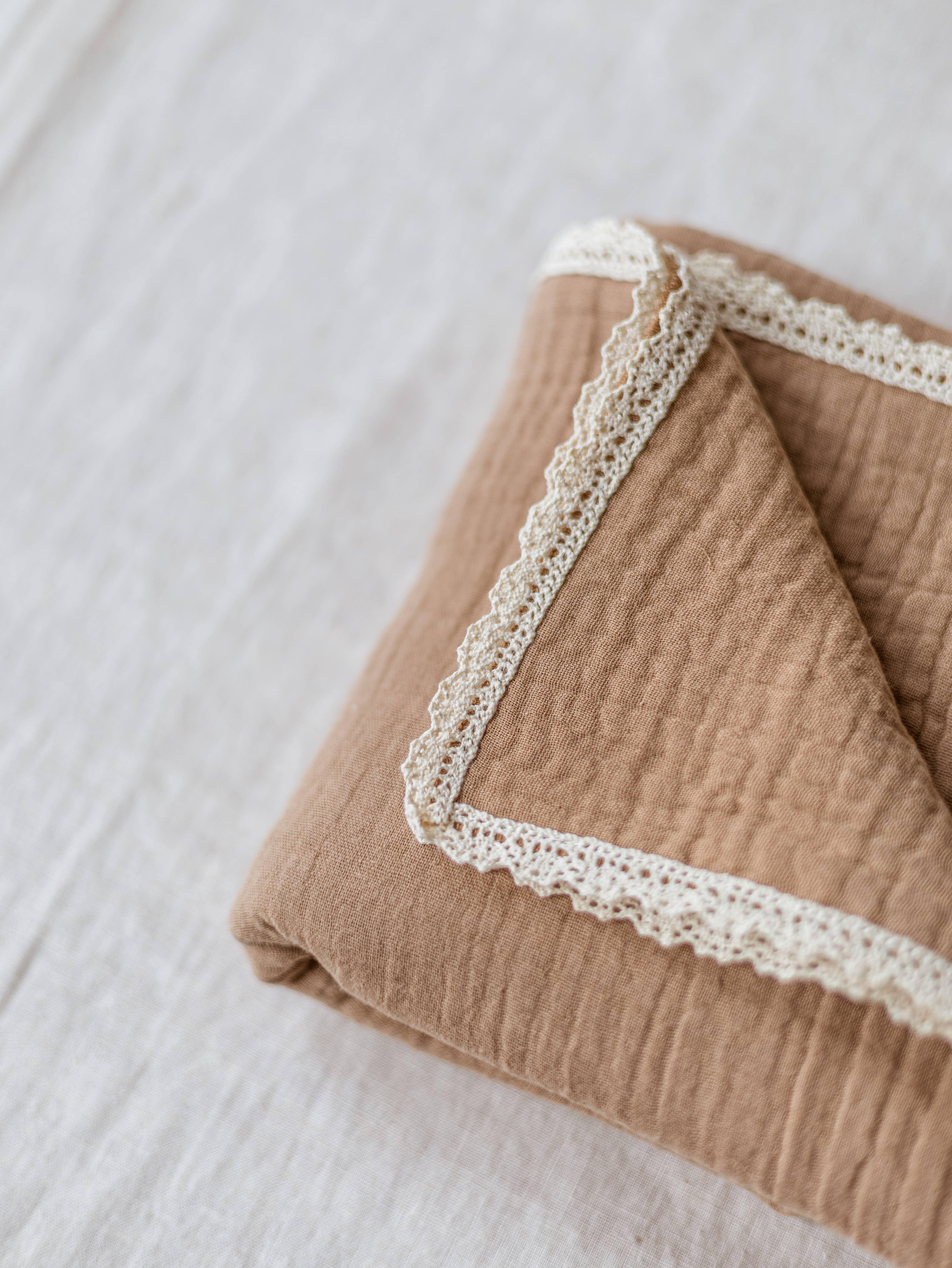 PETITE EvelinaApparel - Wholesale Swaddle - Baby - Baby Swaddle / Triple Layer Muslin - Cacao1