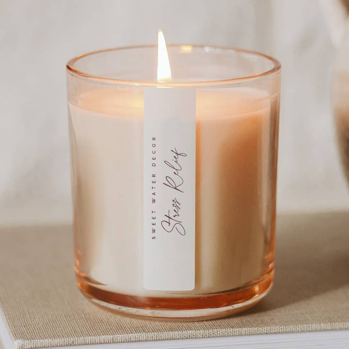 Vela de 12 oz para Alivio del Estrés - Decoración del Hogar y Regalos para venta al por mayor de Sweet Water Decor