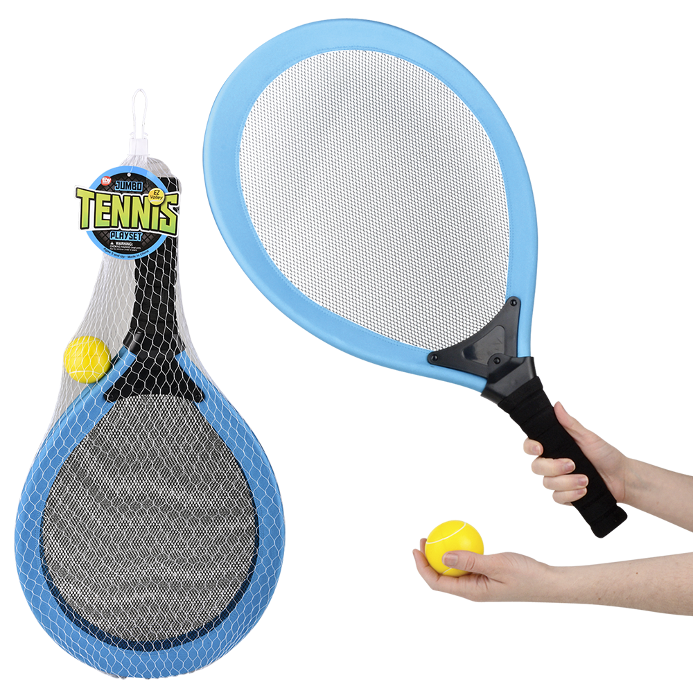 The Toy Network - Wholesale Sports & Outdoor - JUMBO TENNIS RACKET SET  27"X14"7