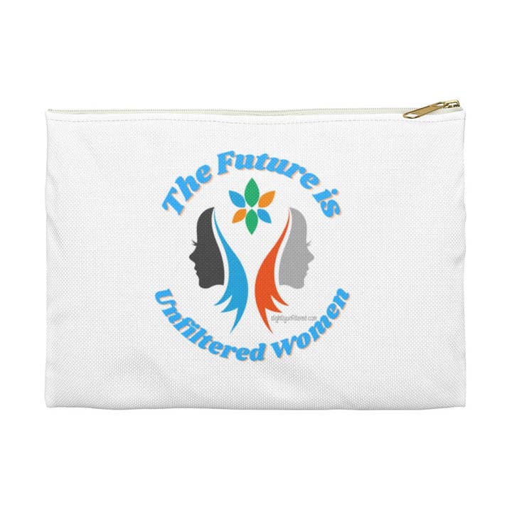 The Future is Unfiltered Women - Zipper Pouch for wholesale by Slightly Unfiltered