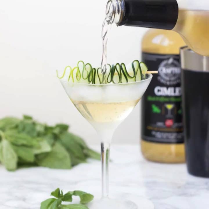 Crafted Cocktails - Wholesale Cocktail Mix/Syrup - Basil Martini "Gimlet" Nonalcoholic Cocktail Mixer