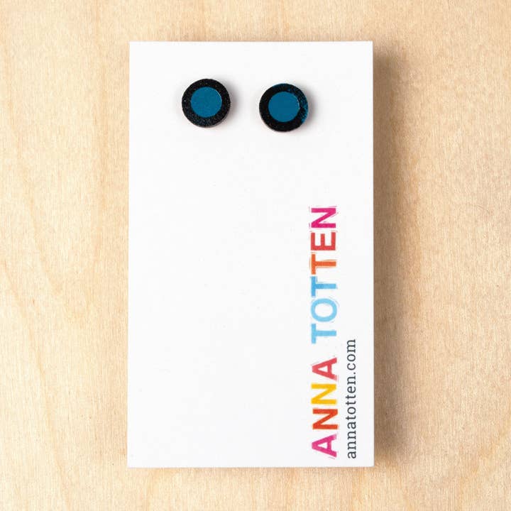 Circle Micro Stud Earrings for wholesale by Anna Totten