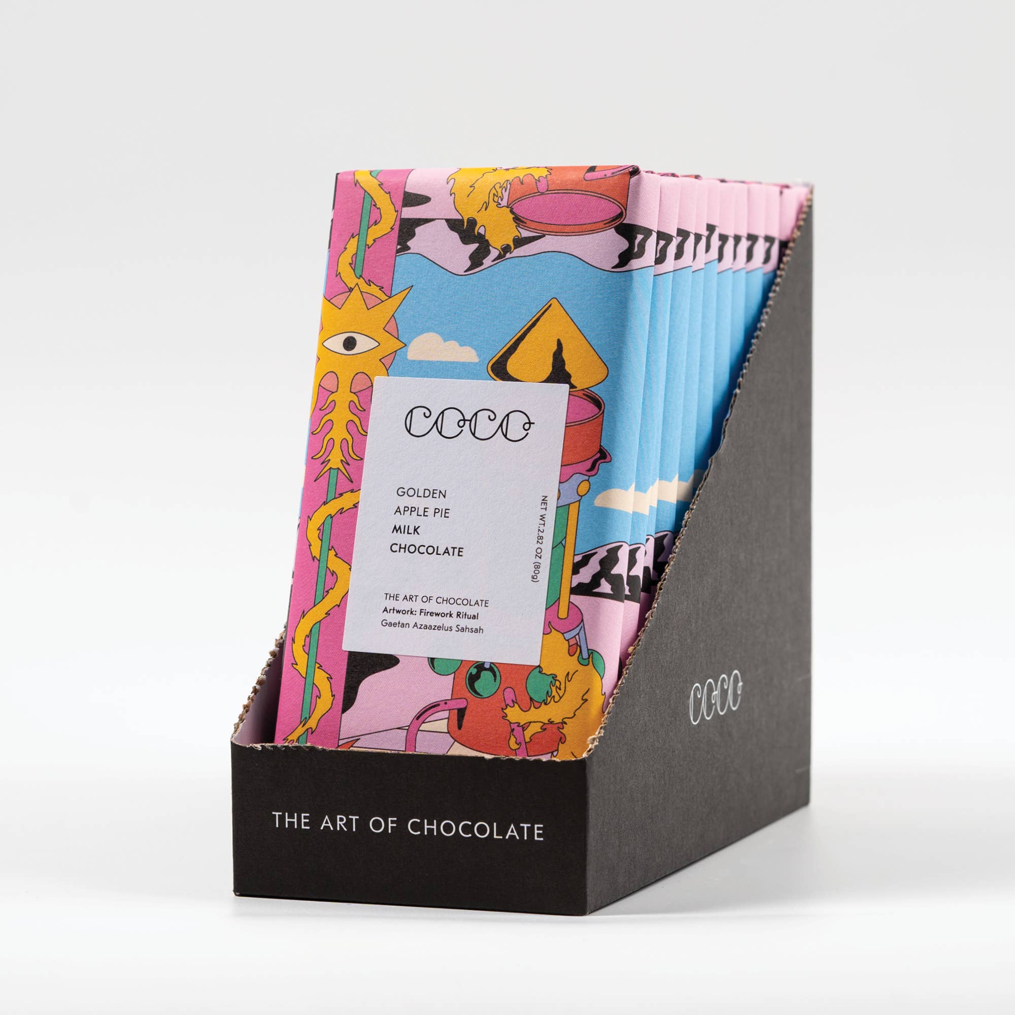 COCO Chocolatier [No duties when shipping to US!] – wholesale Chocolate bar – Golden Apple Pie Milk Chocolate Bar (Pack of 12)3