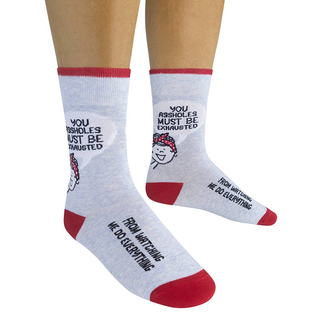 Funatic - About Face Designs - Nice Enough Merch Co - Wholesale Socks - Unisex - You Assholes Socks | Funny Unisex | Funatic7