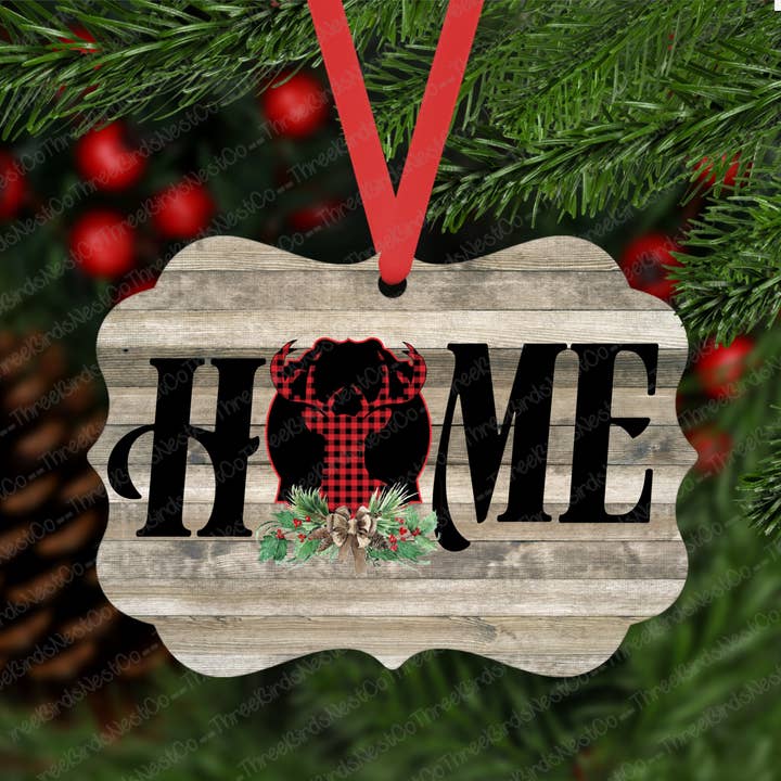 Whitetail Deer Christmas Ornament for wholesale by Three Birds Nest Company