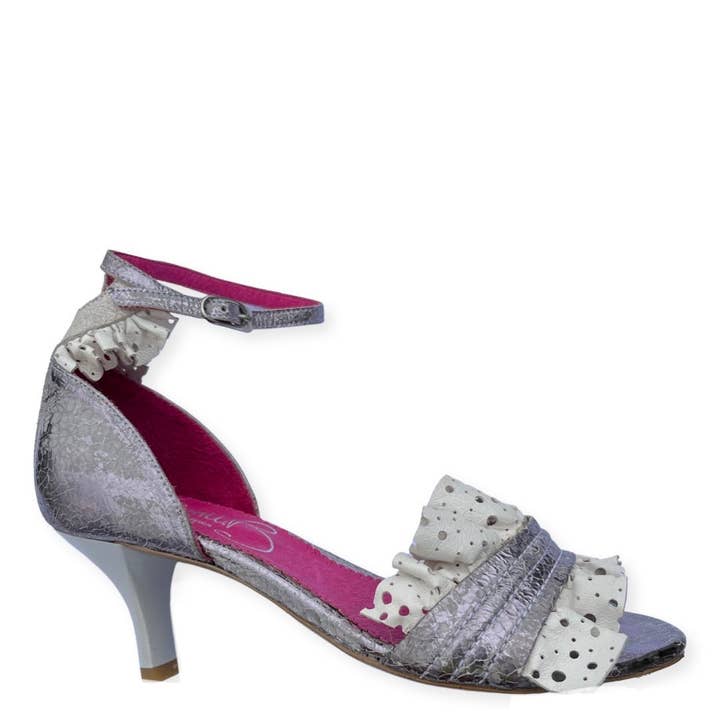 Spritz- Silver ivory sandal- Last pair 37! for wholesale by Chanii B