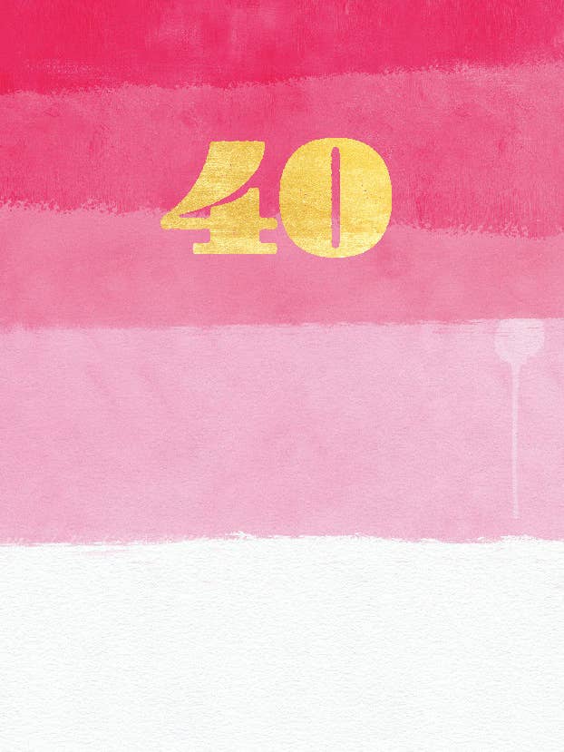 40th Birthday Tidemark Collection Birthday Card for wholesale by yellow bird paper greetings