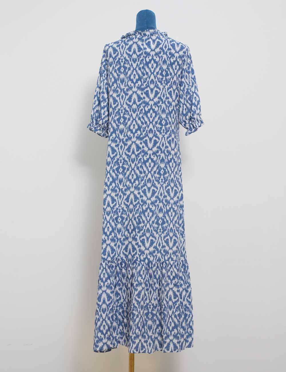 Sweetkama - Vendita all'ingrosso Copricostume - Donna - Vestito lungo copricostume da spiaggia con stampa a rombi FYH89003