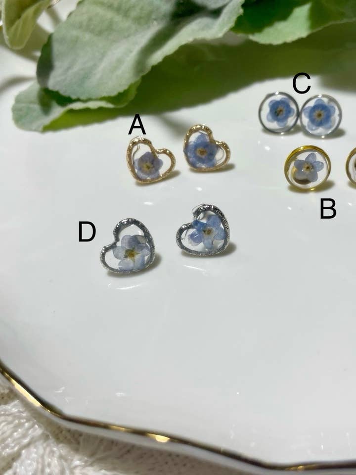 Forget Me Not Flower Stud Earrings for wholesale by Jewelry & More By KristiCo