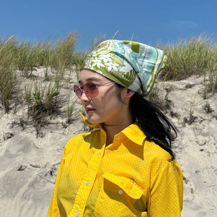 100% Cotton, Bandana, Neckerchief, Asian, Dancing Swallows for wholesale by Yuke Li Studio