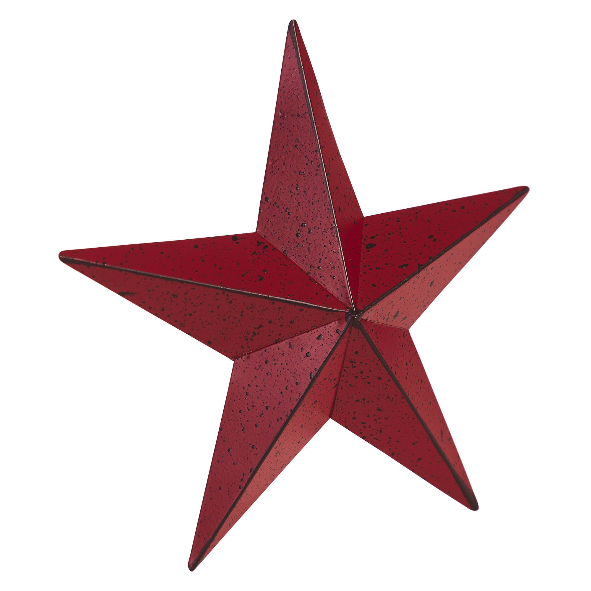 VHC Brands - Wholesale Wall Accent - Metal Star Speckled Burgundy Distressed 8x83