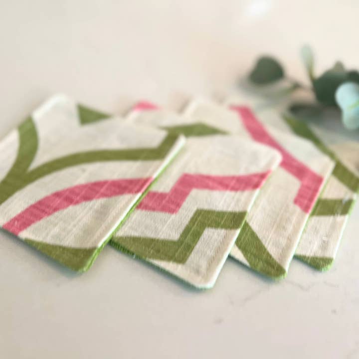 Fabric Cocktail Coasters (4 Pack) for wholesale by Fresko Decor