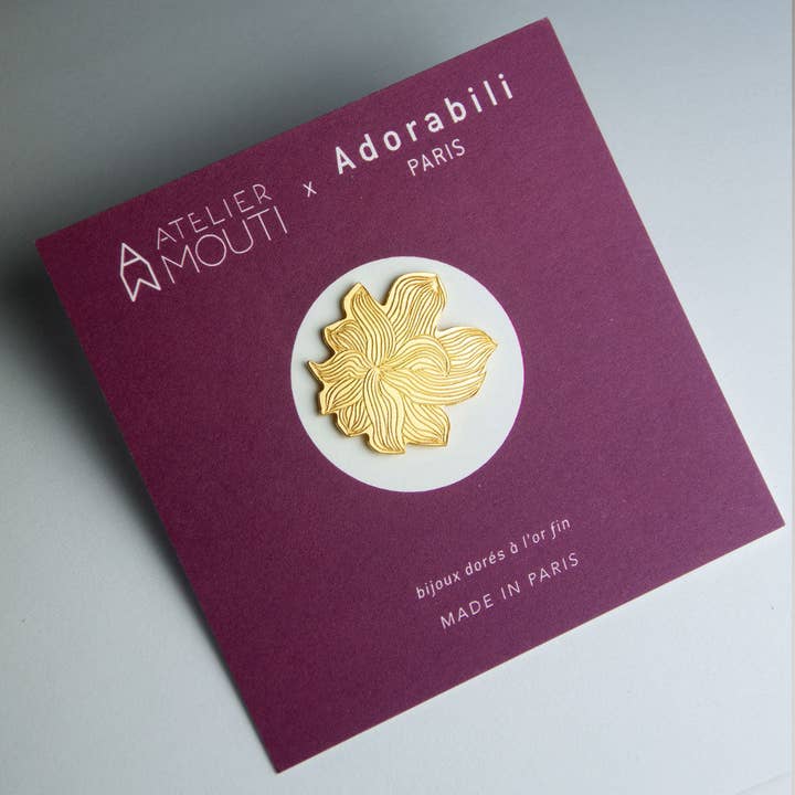 Mittlere Blumen-Pin x Atelier Mouti für den Großhandel von Adorabili