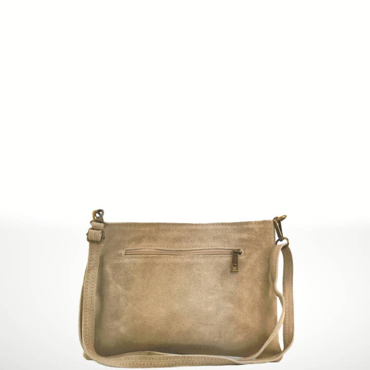 ITALIAN'S LEATHER - Wholesale Shoulder Bag - Women's - Celia ² Suede leather shoulder bag