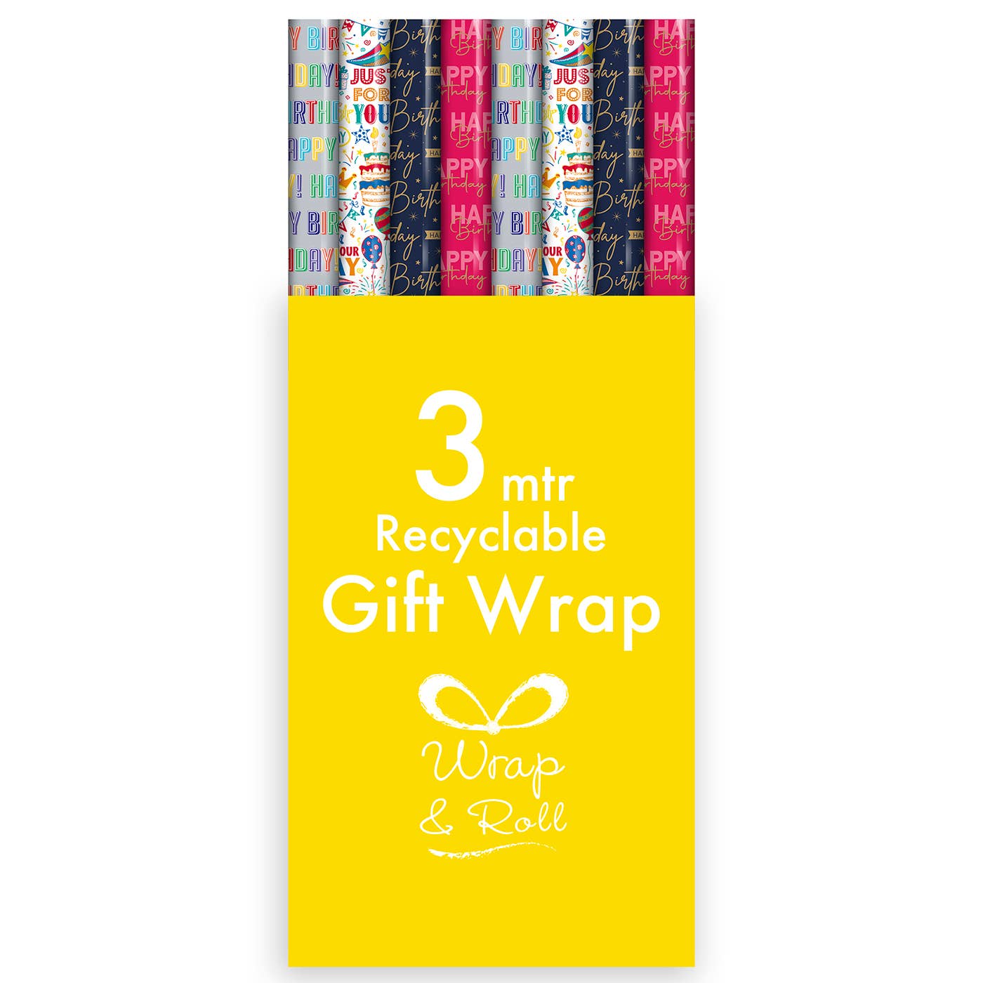 Joe Davies - Wholesale Wrapping Paper Roll - Happy Birthday Giftwrap 3m2