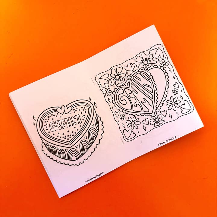 Doodle By Meg - Wholesale Coloring & Activity Book - Kids & Baby - Gemini Zodiac Coloring Book1