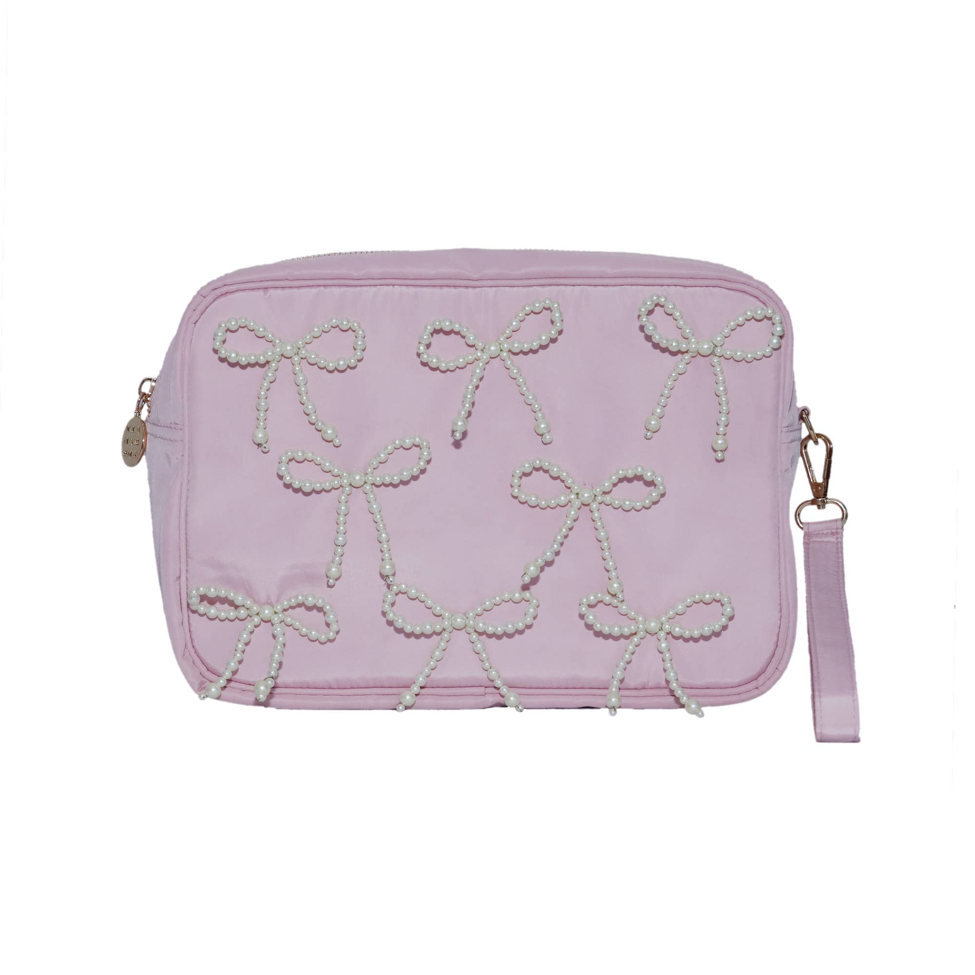 Tiana Designs - Vente Trousses de maquillage/cosmétique - Trousse de maquillage en nylon avec nœuds partout0